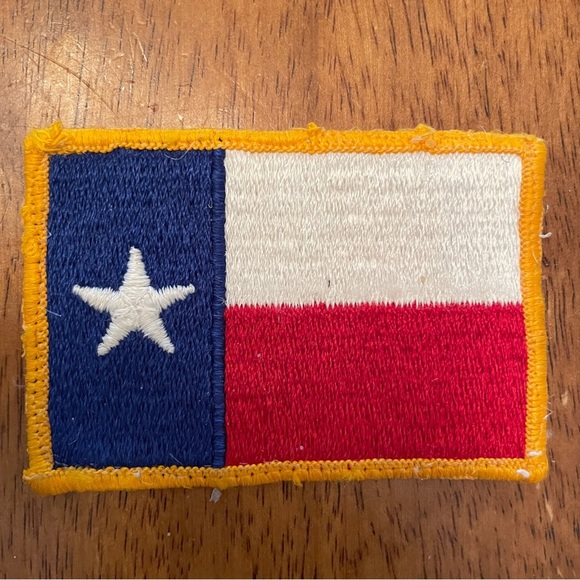 5 VTG Texas Flag Sew On Patches Appliqués 3.25”x2.25” Red White Blue 5:2 Gift - Picture 5 of 9